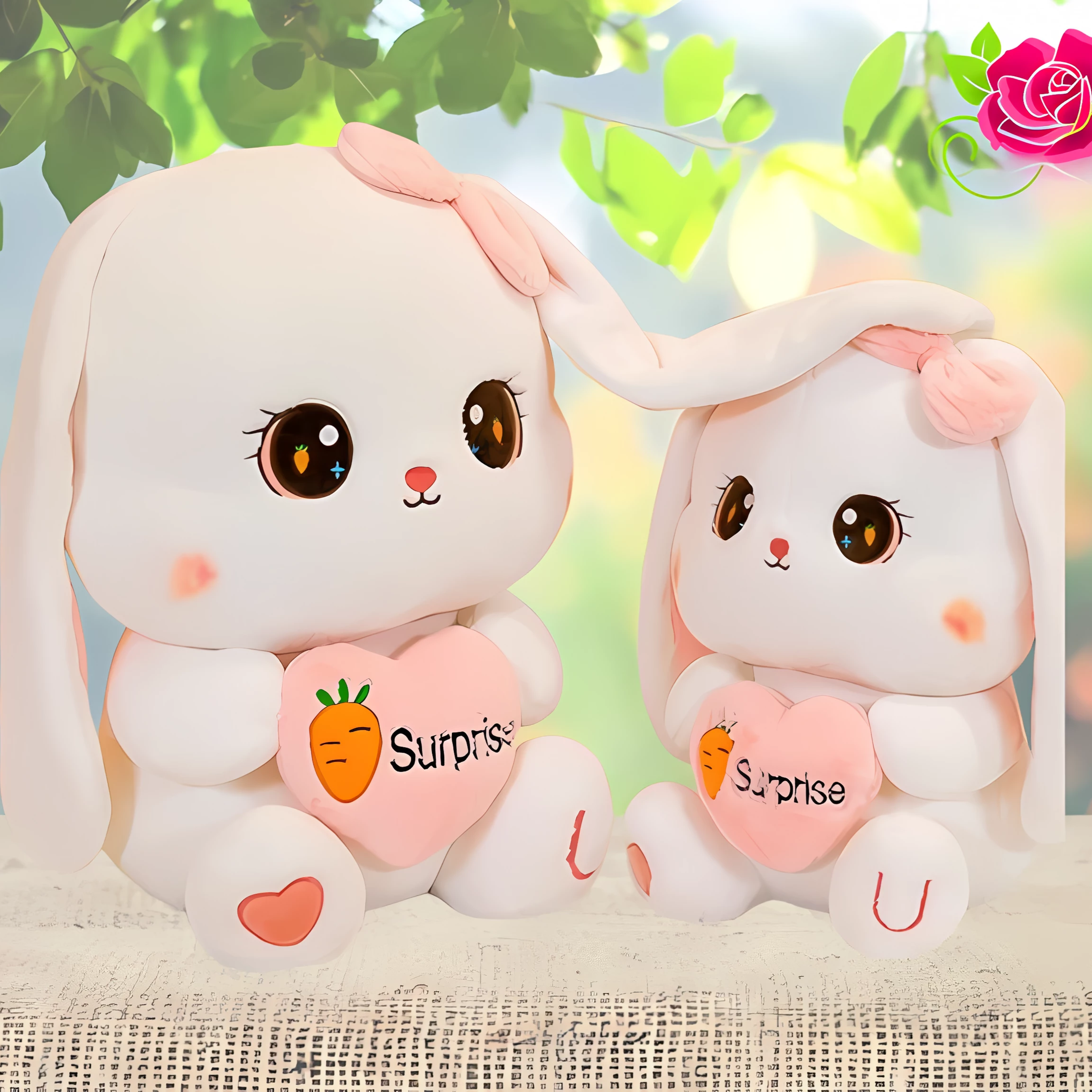PELUCHE CONEJO KAWAI + TARJETITA DEDICATORIA 👸💖